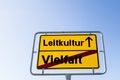 Sign with Word Leitkultur instead of Diversity german \