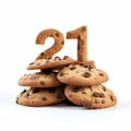 Symbolic 21st Century Cookies With Numerals Twenty-seven