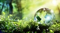 Guardians of Green: A Glass Globe's Pact with Environmental Protection