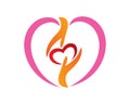 Sharing Love, Social Charity, Volunteering and Foundation Symbol