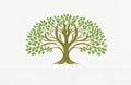 Ecology family tree logo with more leaves