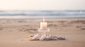 Symbolic unity ceremonies, like candle lighting or sand blending, AI Generated Royalty Free Stock Photo