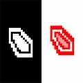 red gem symbology pixel vector design in anime Full Metal Alchemist