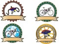 Symbols bicycle crown handlebar helmet
