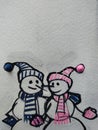 symbols Christmas present snowman love friendship holiday Ã¢âºâ figure hand drawing illustration