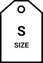 Symbols of clothing size icon set, symbols size clothing, literal measurement standard