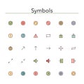 Symbols Colored Line Icons