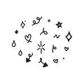 Symbols Icons, Heart Icon, Water Drop Icon, Star Icon, Diamond Icon, Arrow Icon, Sunburst Icon, Cute Symbols