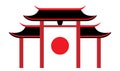 Symbols japanese pagoda. travel icon. Vector Illustration