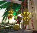 Symbols of the Jewish holiday Sukkot with glass wine