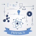 Symbols of physics Royalty Free Stock Photo