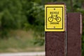 Symbols Road Path Signs Warnings Bicycle Crossing