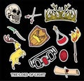 Symbols of the seven kingdoms. Magic stickers