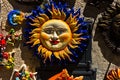 Symbols of Sicily as touristic souveniers at streets of Erice