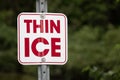 Symbols Signs Warnings Yield Rectangular Thin Ice Danger