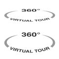 Symbols for virtual tour, oval labels.