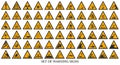 Symbols warning signs construction, Collection of warning signs. Set of safety signs. Caution signs. Signs of danger and alerts Royalty Free Stock Photo