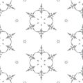 Symetrical seamless snowflake pattern vintage style - seamles design paper