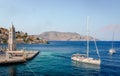 The port of Symi, Dodecanese, Greece.