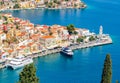 Symi town cityscape, Dodecanese islands, Greece