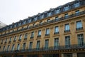 Symmetric architecture and tiny long balconies in Paris Royalty Free Stock Photo