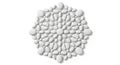 A symmetric arrangement of white pebbles Royalty Free Stock Photo
