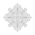 Symmetric asian ornament of coloring book.