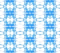 Symmetric blue pattern on a white background