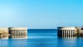 Symmetric breakwaters on entrance to Greystones marina