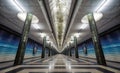 Symmetric Metro Station Architecture in Central Tashkent, Uzbekistan