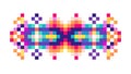 Symmetric Multicolor Pixel Art Pattern, vector design Generative AI Royalty Free Stock Photo