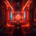 Symmetric Neon Artwork: Stunning 8K HD Wallpaper Desig