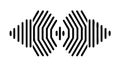Symmetric Sound Waves Abstract Vector Graphic, vector design Generative AI Royalty Free Stock Photo
