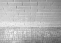 Symmetric street brick wall background