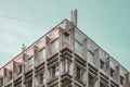 Symmetric View Of an Old Concrete Soviet Architecture