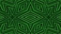 Symmetrical abstract geometric pattern in varying shades of deep green creating a layered and dimensional optical illusion effect Royalty Free Stock Photo