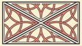 A symmetrical abstract geometric pattern within a rectangular frame. vector design Generative AI Royalty Free Stock Photo
