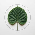Symmetrical aesthetic emphasizing the leaf s natural details and Royalty Free Stock Photo