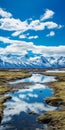 Icelandic Mountain Reflections: A Fusion Of Australian Landscapes And Native American Art