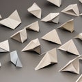 A symmetrical arrangement of delicate origami figures, symbolizing harmony, balance, and the beauty of paper art1, Generative AI