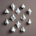 A symmetrical arrangement of delicate origami figures, symbolizing harmony, balance, and the beauty of paper art5, Generative AI