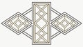 Symmetrical Art Deco Pattern Vector Illustration: Geometric Repeating Decorative Motif, vector design Generative AI Royalty Free Stock Photo