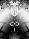 Symmetrical Black White Swirls Royalty Free Stock Photo