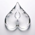 symmetrical calcium mineral shaped like a water drops on white background