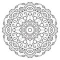 Symmetrical circular pattern mandala.