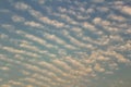 Symmetrical clouds in the evening