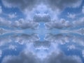 Symmetrical clouds kaleidoscope Royalty Free Stock Photo