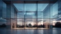 Symmetrical composition glass windows minimal design