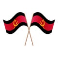 Symmetrical Crossed Angola flags
