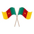 Symmetrical Crossed Cameroon flags